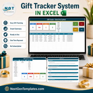 Gift Tracker Data Entry System in Excel