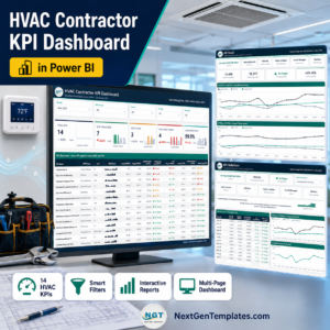 HVAC Contractor KPI Dashboard in Power BI
