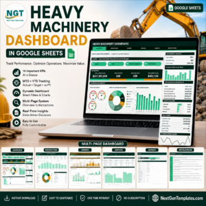 Heavy Machinery Dashboard in Google Sheets