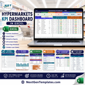 Hypermarkets KPI Dashboard in Excel product image