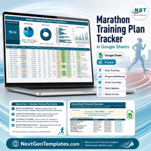 Marathon Training Plan Tracker in Google Sheets