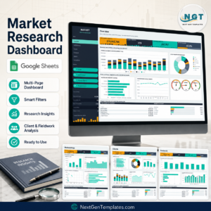 Market Research Dashboard in Google Sheets - product image