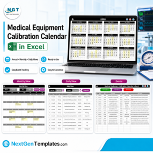 Medical Equipment Calibration Calendar in Excel