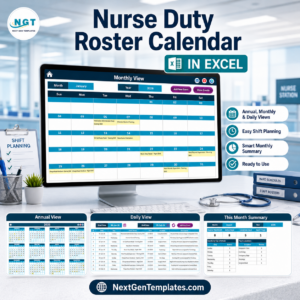 Nurse Duty Roster Calendar in Excel