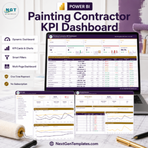 Painting Contractor KPI Dashboard in Power BI
