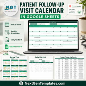 Patient Follow-Up Visit Calendar in Google Sheets