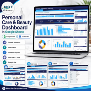 Personal Care and Beauty Dashboard in Google Sheets product cover