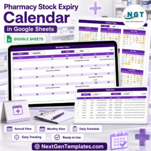 Pharmacy Stock Expiry Calendar in Google Sheets