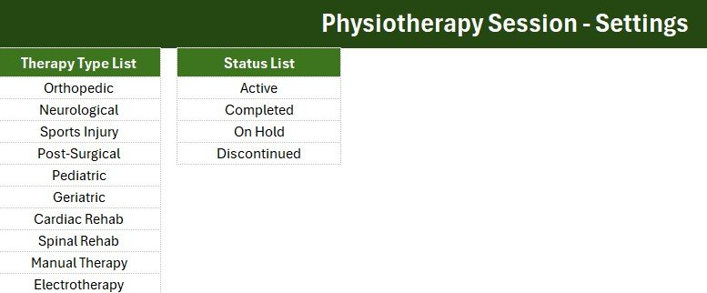 Physiotherapy Session Data Entry System in Excel - entry form and action buttons