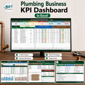 Plumbing Business KPI Dashboard in Excel
