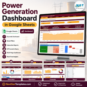 Power Generation Dashboard in Google Sheets template cover