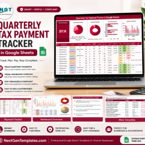 Quarterly Tax Payment Tracker in Google Sheets product cover