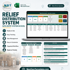 Relief Distribution Data Entry System in Excel
