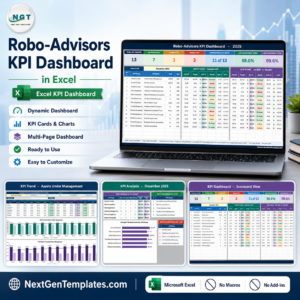 Robo-Advisors KPI Dashboard in Excel product image