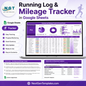 Running Log and Mileage Tracker in Google Sheets template cover