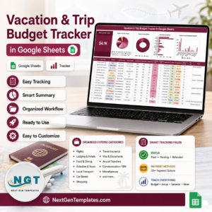 Vacation & Trip Budget Tracker in Google Sheets