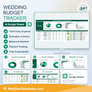 Wedding Budget Tracker in Google Sheets product cover
