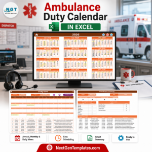Ambulance Duty Calendar in Excel