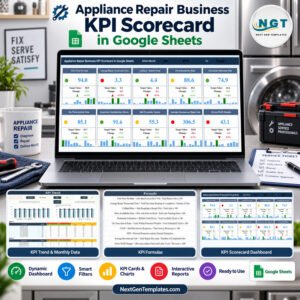 Appliance Repair Business KPI Scorecard in Google Sheets