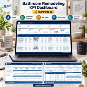 Bathroom Remodeling KPI Dashboard in Power BI