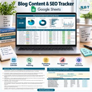 blog content SEO tracker in Google Sheets