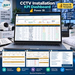CCTV Installation KPI Dashboard in Excel