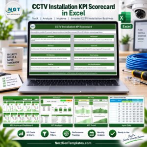 CCTV Installation KPI Scorecard in Excel