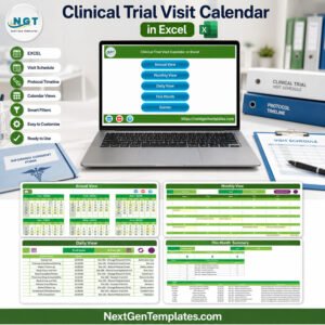 Clinical Trial Visit Calendar in Excel product feature image