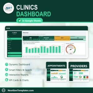 Clinics Dashboard in Google Sheets