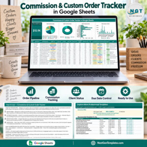 Commission and Custom Order Tracker in Google Sheets