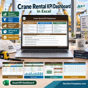Crane Rental KPI Dashboard in Excel