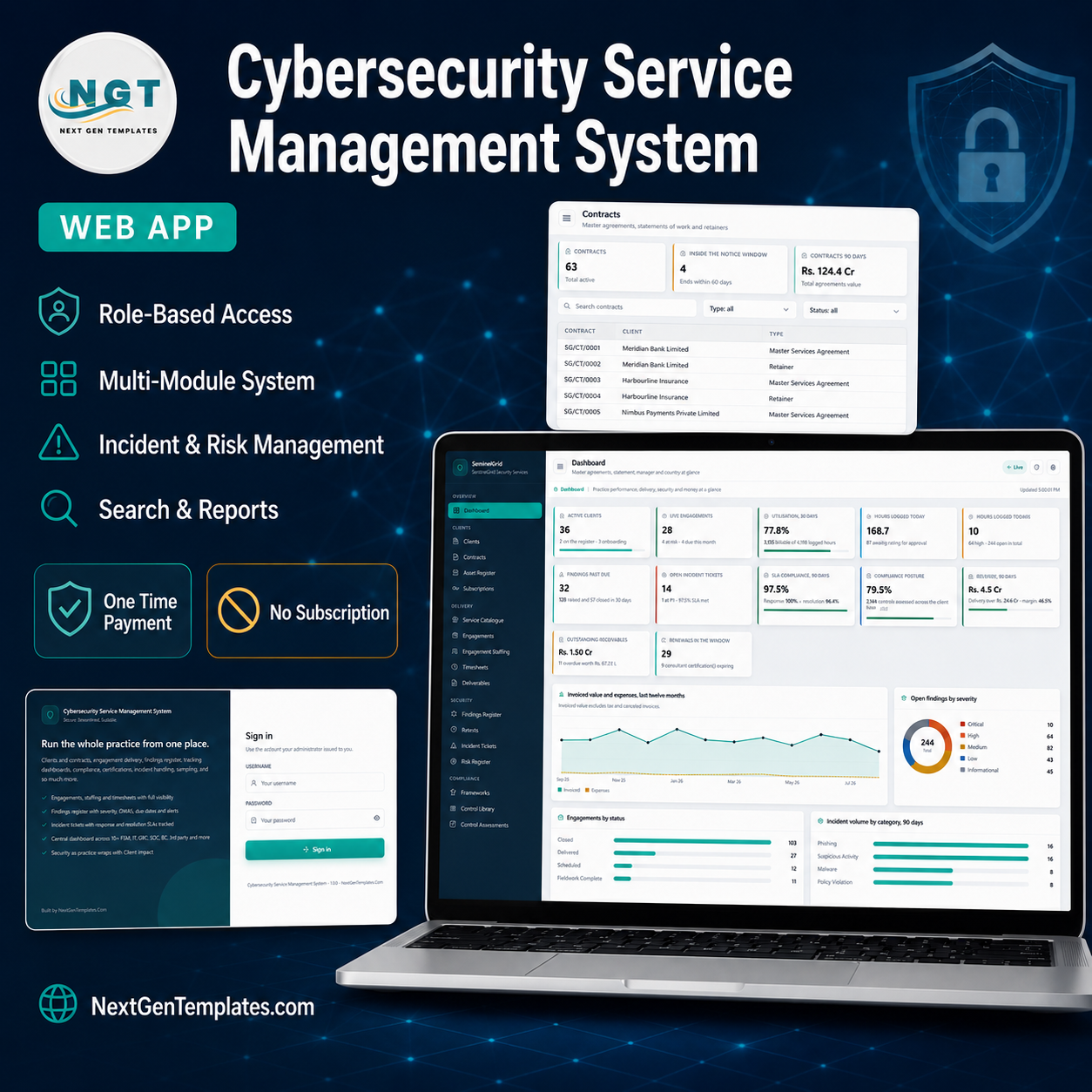 Cybersecurity Service Management System Web App