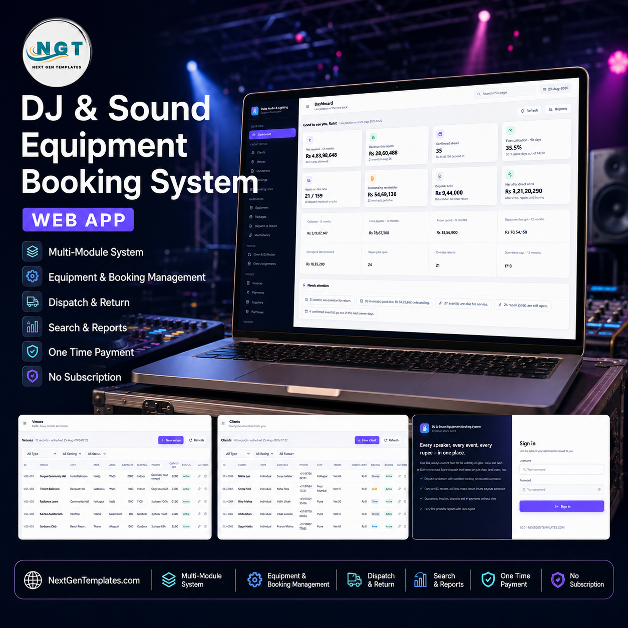 DJ & Sound Equipment Booking System Web App
