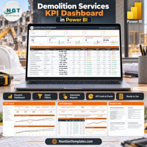 Demolition Services KPI Dashboard in Power BI