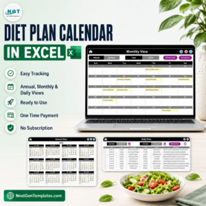 Diet Plan Calendar in Excel