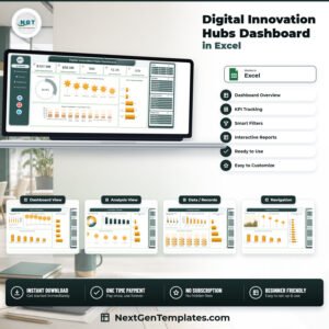 Digital Innovation Hubs Dashboard in Excel product image
