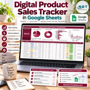 digital product sales tracker in Google Sheets