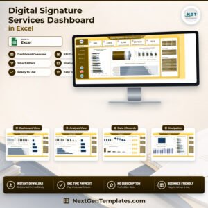 Digital Signature Services Dashboard in Excel