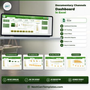 Documentary Channels Dashboard in Excel product image