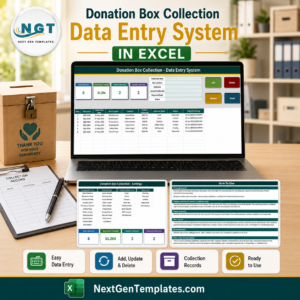 Donation Box Collection Data Entry System in Excel