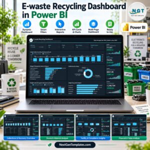 E-waste Recycling Dashboard in Power BI product feature image