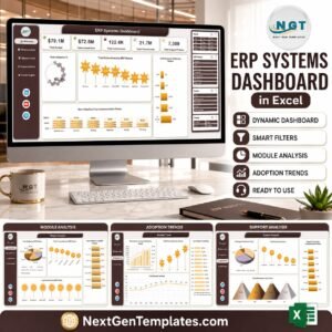 ERP Systems Dashboard in Excel - product feature image