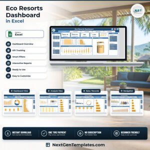 Eco Resorts Dashboard in Excel product cover