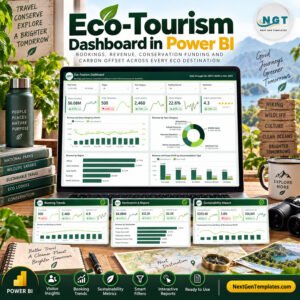 Eco-Tourism Dashboard in Power BI feature image with Overview report