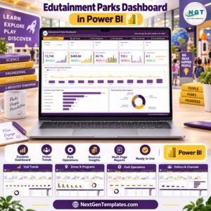 Edutainment Parks Dashboard in Power BI