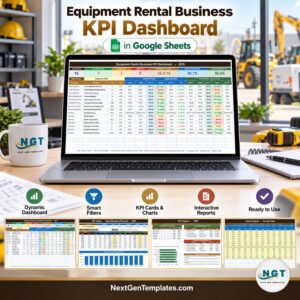 Equipment Rental Business KPI Dashboard in Google Sheets