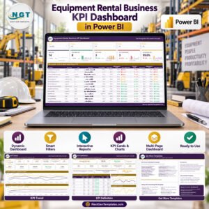 Equipment Rental Business KPI Dashboard in Power BI