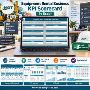 Equipment Rental Business KPI Scorecard in Excel