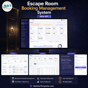 Escape Room Booking Management System Web App product image