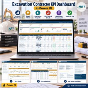 Excavation Contractor KPI Dashboard in Power BI